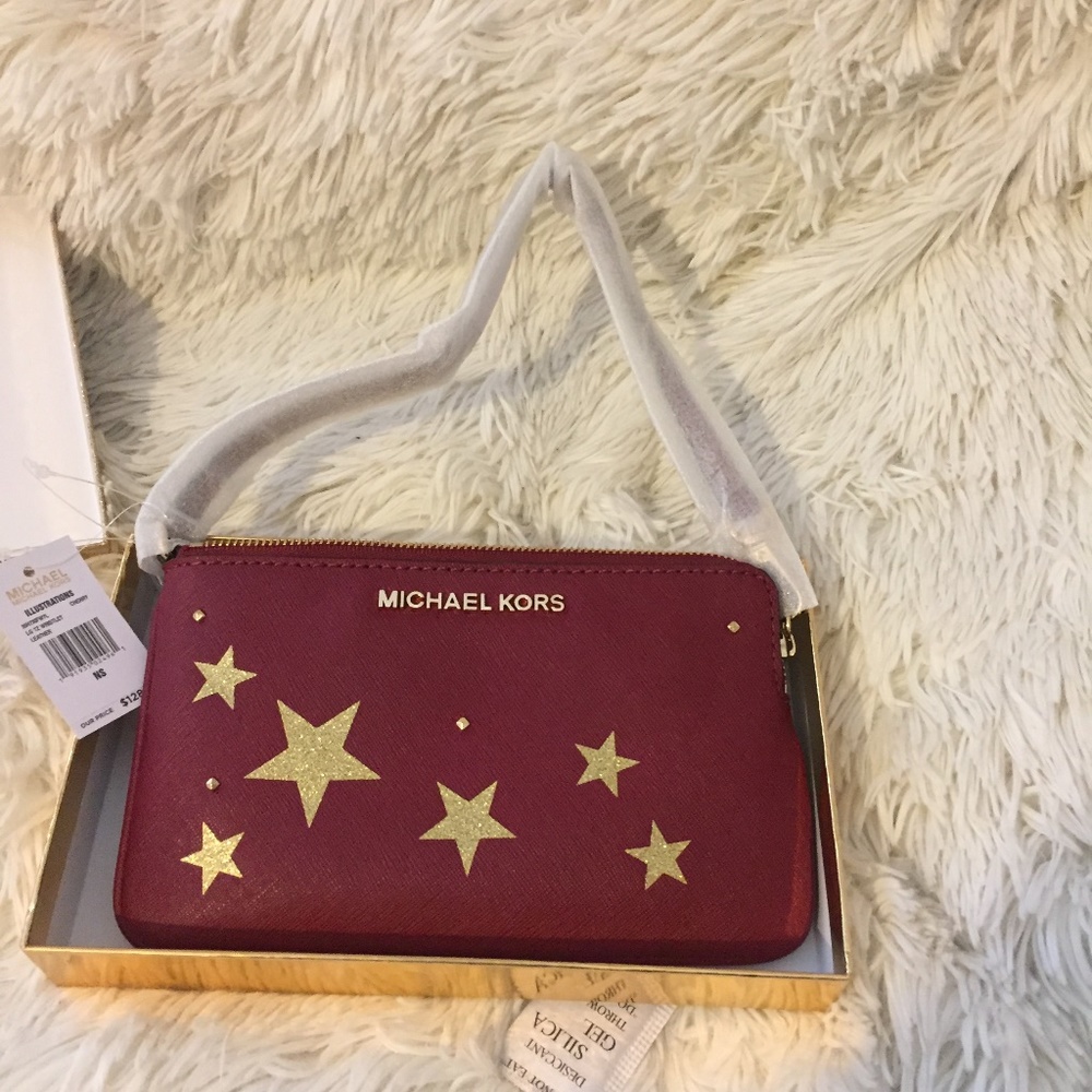 Michael Kors Illustrations Cherry LG Wristlet